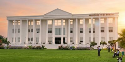 Sandford High School logo and identity