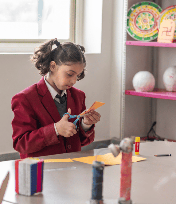 Student focused on learning